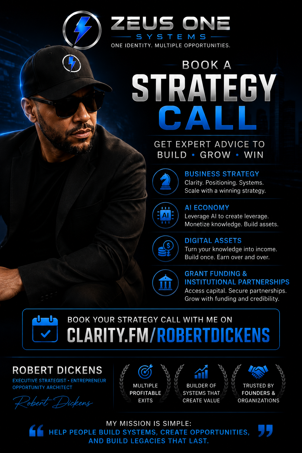 Book a strategy call with Robert Dickens on Clarity.fm/robertdickens